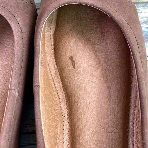 Josef Seibel Womens Size 6-6.5M Ballet Flat Shoe Brown Leather Studded Cap Toe - Picture 11 of 13